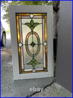 SET of (3) ANTIQUE STAINED GLASS WINDOWS COAL REGION OF PA, GOOD CONDITION SET of (3) ANTIQUE STAINED GLASS WINDOWS COAL REGION OF PA, GOOD CONDITION
