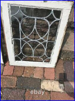 SG2998 5 Av Price each antique leaded glass window 18.5 x 24