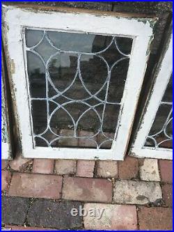 SG2998 5 Av Price each antique leaded glass window 18.5 x 24