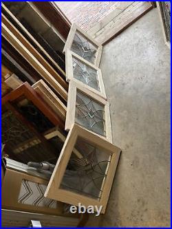 SG3911 4 av Price Each leaded glass window 19.5 x 20