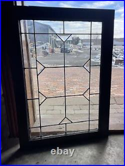 SG4305 Antique Beveled and Leaded glass window 25 x 34.5