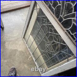 SG4460 2av price each antique leaded glass window 30.5 x 31.5 hi