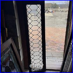 SG4557 antique leaded glass Transom Window 17 x 64.5