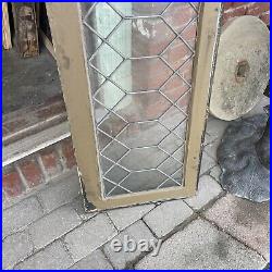 SG4557 antique leaded glass Transom Window 17 x 64.5