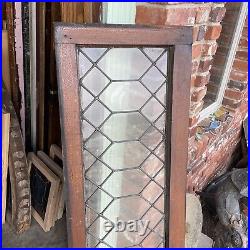 SG4557 antique leaded glass Transom Window 17 x 64.5