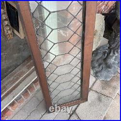 SG4557 antique leaded glass Transom Window 17 x 64.5