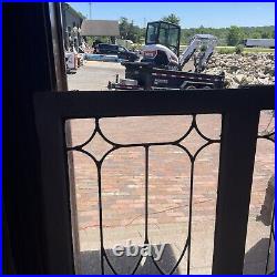 SG4748 2 av price each antique beveled and leaded glass window 20 x 47.75