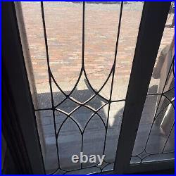 SG4748 2 av price each antique beveled and leaded glass window 20 x 47.75