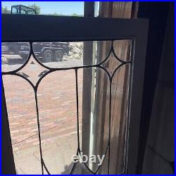 SG4748 2 av price each antique beveled and leaded glass window 20 x 47.75