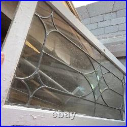 SG4748 2 av price each antique beveled and leaded glass window 20 x 47.75