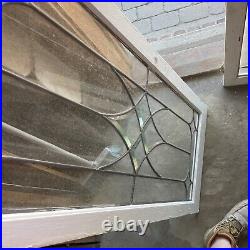 SG4748 2 av price each antique beveled and leaded glass window 20 x 47.75