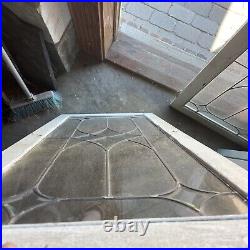 SG4748 2 av price each antique beveled and leaded glass window 20 x 47.75