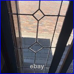 SG4750 2 av Price each antique leaded glass Transom Window 19 x 52