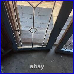 SG4750 2 av Price each antique leaded glass Transom Window 19 x 52