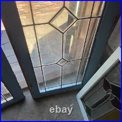 SG4750 2 av Price each antique leaded glass Transom Window 19 x 52