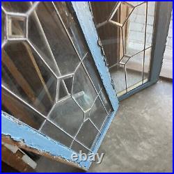 SG4750 2 av Price each antique leaded glass Transom Window 19 x 52