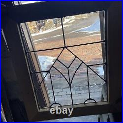 SG4867 antique leaded glass window 17.75 x 21