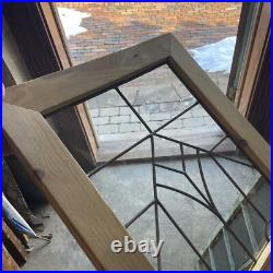 SG4867 antique leaded glass window 17.75 x 21