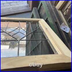 SG4867 antique leaded glass window 17.75 x 21