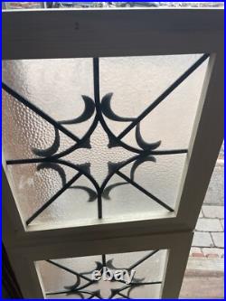 SG4954 Two Av price each antique leaded glass window 20.25 x 21