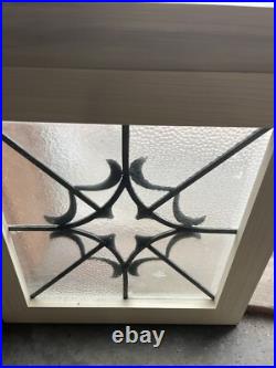 SG4954 Two Av price each antique leaded glass window 20.25 x 21