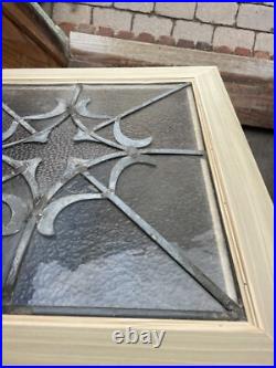 SG4954 Two Av price each antique leaded glass window 20.25 x 21