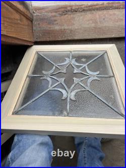SG4954 Two Av price each antique leaded glass window 20.25 x 21