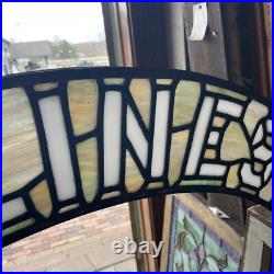SG5048 Antique leaded glass Arch Window holiness 32 x 10 SG5048 Antique leaded glass Arch Window holiness 32 x 10