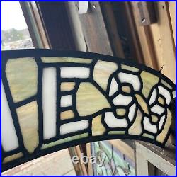 SG5048 Antique leaded glass Arch Window holiness 32 x 10 SG5048 Antique leaded glass Arch Window holiness 32 x 10