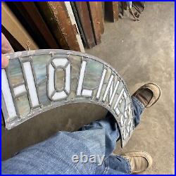 SG5048 Antique leaded glass Arch Window holiness 32 x 10 SG5048 Antique leaded glass Arch Window holiness 32 x 10