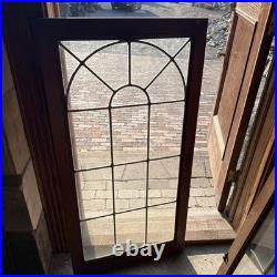 SG5105 Antique leaded glass cabinet door or window 23 7/8 x 47.5