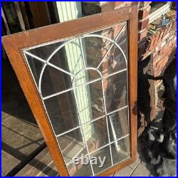 SG5105 Antique leaded glass cabinet door or window 23 7/8 x 47.5