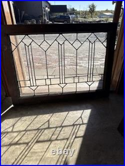 SG5143 Antique Deco Leaded glass Transom Window 25 x 34.5
