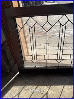 SG5143 Antique Deco Leaded glass Transom Window 25 x 34.5