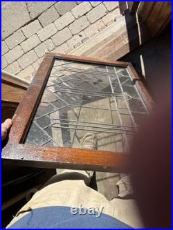 SG5143 Antique Deco Leaded glass Transom Window 25 x 34.5