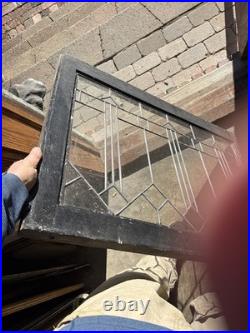 SG5143 Antique Deco Leaded glass Transom Window 25 x 34.5