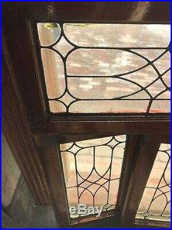 SG 2920 3 Av Price Each Antique leaded glass window 14.5 x 26.5