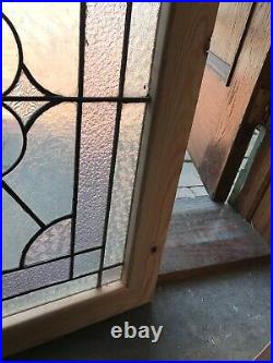 SG 2981 Antique textured leaded glass Landing Window 25.25 x 32