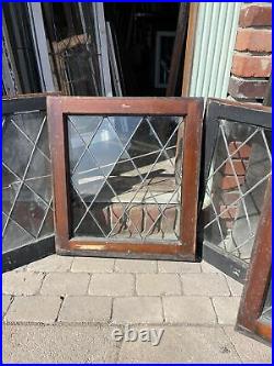 SG 3929 5 av Price each Antique Diamond Leaded glass window 22.5 x 25