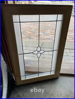 SG 3945 vintage textured glass window leaded 18. 5 x 27. 75