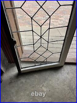 SG 4033 antique leaded glass window 21.5 x 34.5