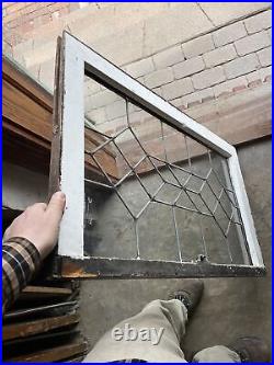 SG 4033 antique leaded glass window 21.5 x 34.5