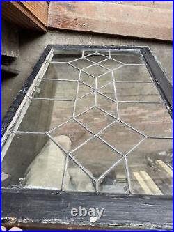 SG 4033 antique leaded glass window 21.5 x 34.5
