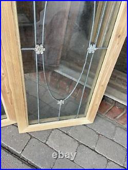 SG 4051 2AV price each Antique Leaded Glass Window 17.5 x 38.75