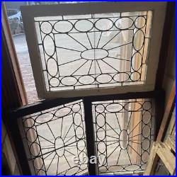 SG 4110 three available price each Antique leadedglass Window 24.5 x 34.25