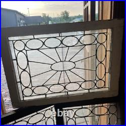 SG 4110 three available price each Antique leadedglass Window 24.5 x 34.25