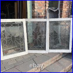 SG 4110 three available price each Antique leadedglass Window 24.5 x 34.25
