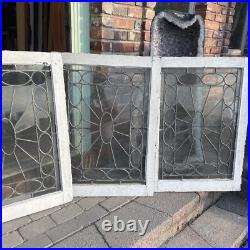 SG 4110 three available price each Antique leadedglass Window 24.5 x 34.25