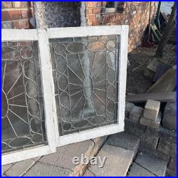 SG 4110 three available price each Antique leadedglass Window 24.5 x 34.25