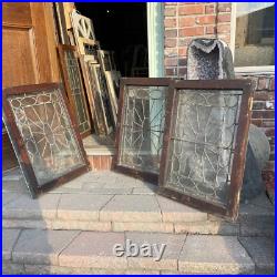 SG 4110 three available price each Antique leadedglass Window 24.5 x 34.25